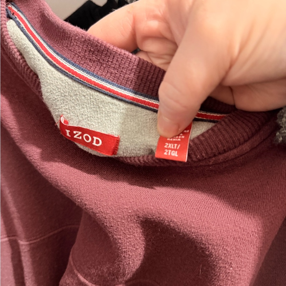 Izod Burgundy Crewneck Sweatshirt